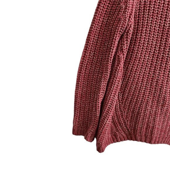 Barbour Sweater Womens 12 Pink Rogan Chunky Knit Pullover Button Detail - Picture 5 of 9